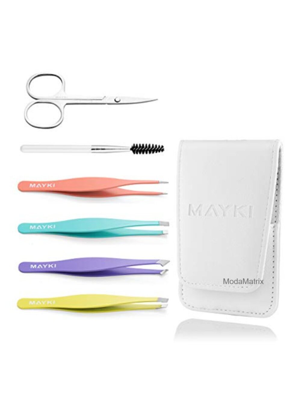 Professional Eyebrow Tweezers Kit Surgical Grade Stainless Steel Full Size 6Pc